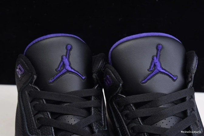 MaikeSneakers 3 Retro Air CT8532-050 Black Court Purple Jordan 0809